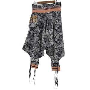 Harem Pants Paisley Print Aladdin Boho Hippie‎ Festival Genie Trousers